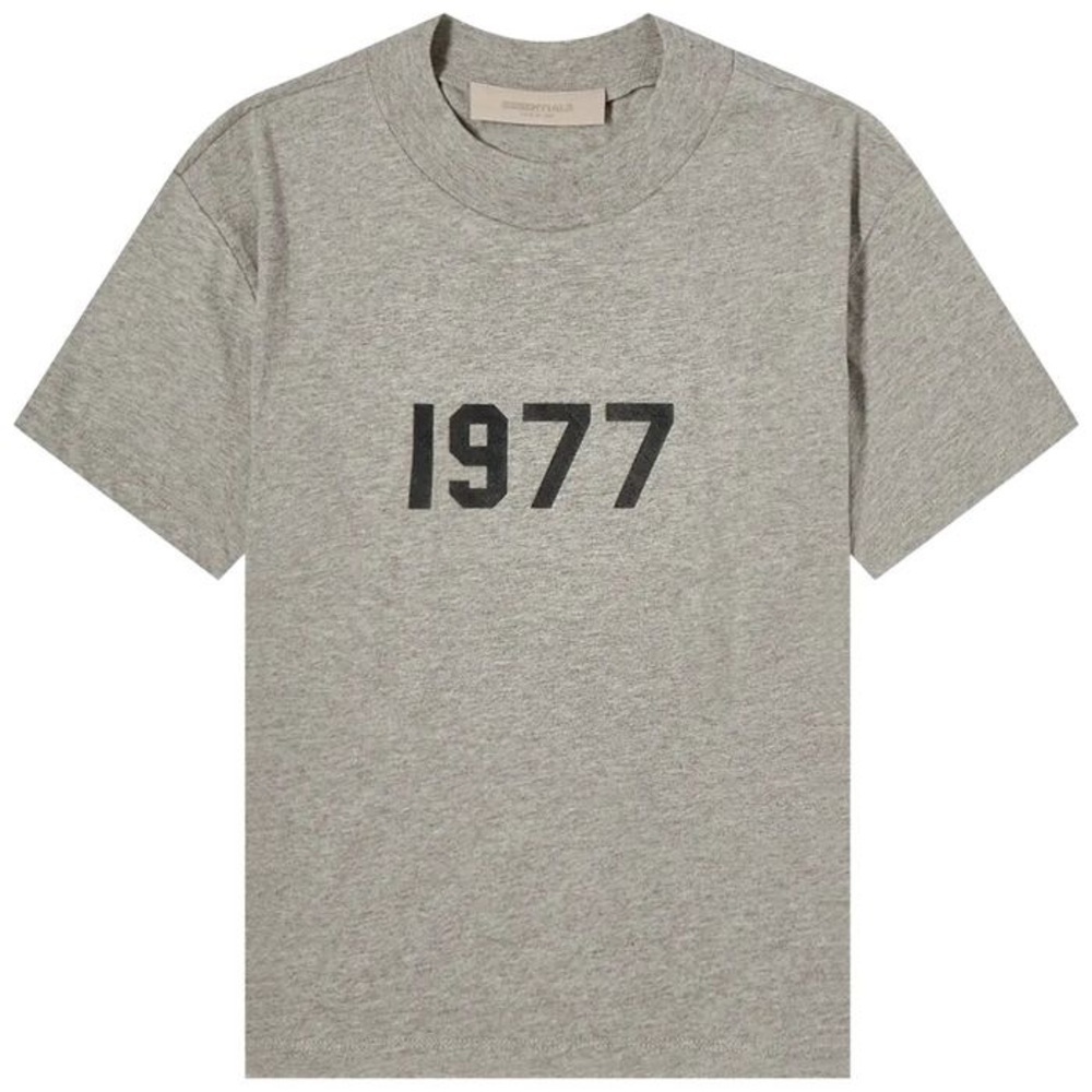 Essentials Fear of God 1977 Dark Oatmeal Grey Short Sleeve Crew T Shirt